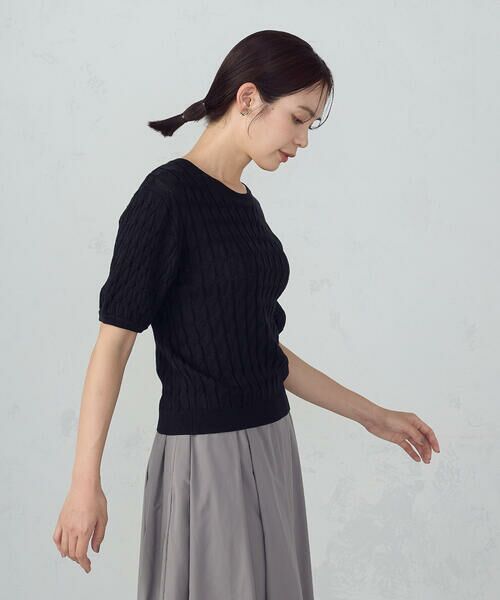COMME CA ISM / コムサイズム ニット・セーター | ミニケーブル5分袖ニット | 詳細8