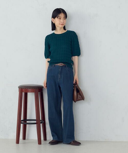 COMME CA ISM / コムサイズム ニット・セーター | ミニケーブル5分袖ニット | 詳細13