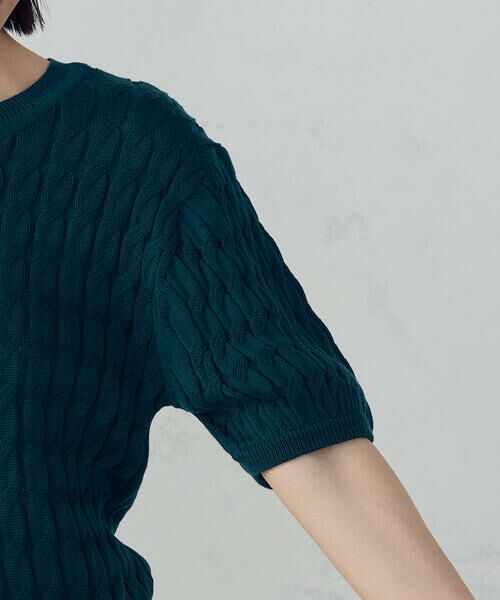 COMME CA ISM / コムサイズム ニット・セーター | ミニケーブル5分袖ニット | 詳細24