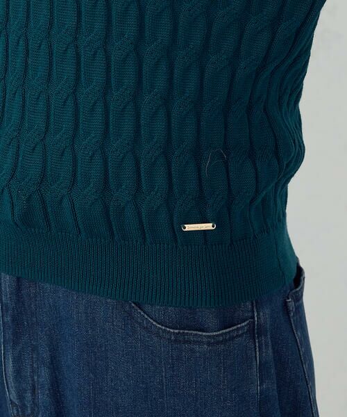 COMME CA ISM / コムサイズム ニット・セーター | ミニケーブル5分袖ニット | 詳細25
