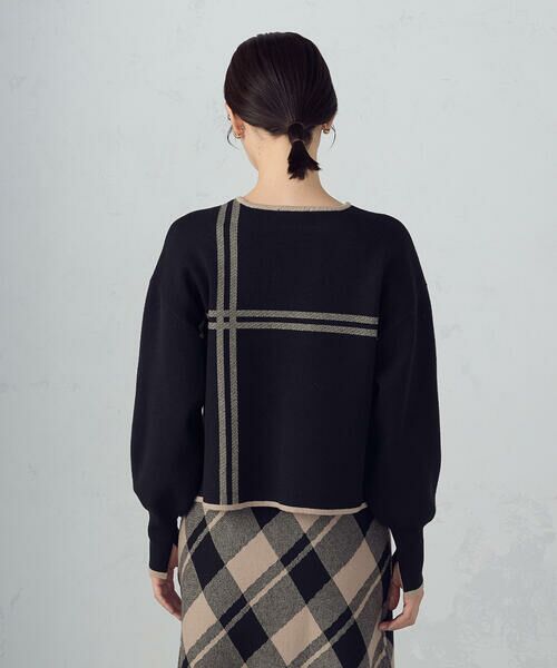 COMME CA ISM / コムサイズム ニット・セーター | チェック柄　袖口スリットニットプルオーバー / セットアップ対応 | 詳細12