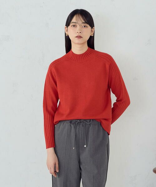 COMME CA ISM / コムサイズム ニット・セーター | 【ウォッシャブル】日本の色 ハイネックニット(猩々緋色(レッド))