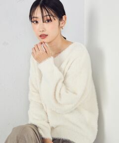 COMME CA ISM / コムサイズム ニット・セーター | 【ウォッシャブル】シャギー Ｖネックニット