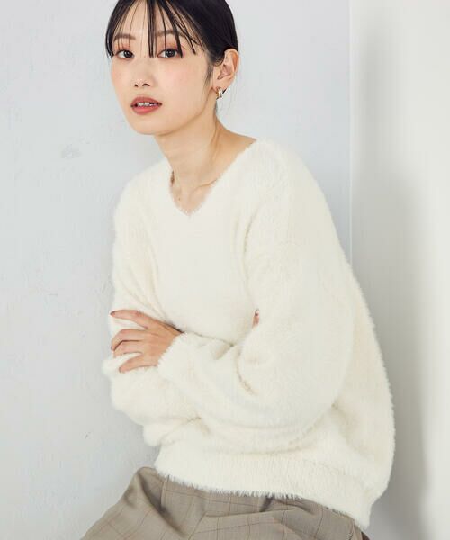 COMME CA ISM / コムサイズム ニット・セーター | 【ウォッシャブル】シャギー Ｖネックニット | 詳細7