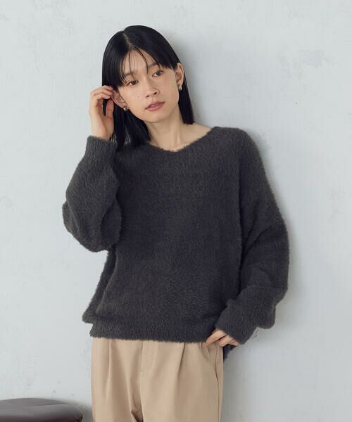 COMME CA ISM / コムサイズム ニット・セーター | 【ウォッシャブル】シャギー Ｖネックニット | 詳細11