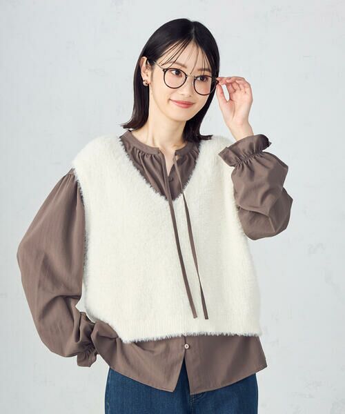 COMME CA ISM / コムサイズム ベスト | 【ウォッシャブル】シャギー ニットベスト | 詳細3