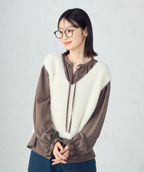 COMME CA ISM / コムサイズム ベスト | 【ウォッシャブル】シャギー ニットベスト | 詳細4