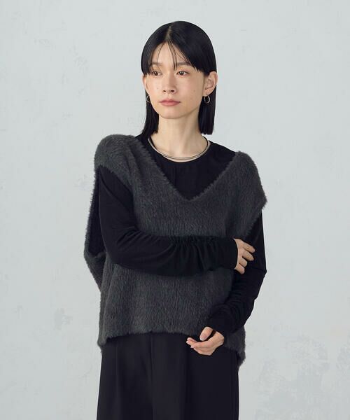 COMME CA ISM / コムサイズム ベスト | 【ウォッシャブル】シャギー ニットベスト | 詳細16
