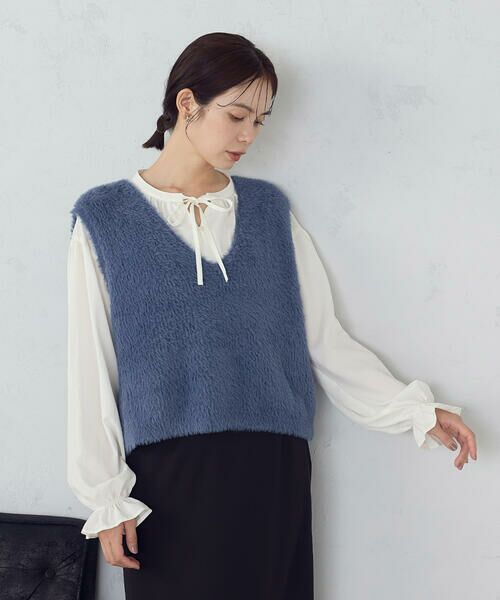 COMME CA ISM / コムサイズム ベスト | 【ウォッシャブル】シャギー ニットベスト | 詳細26