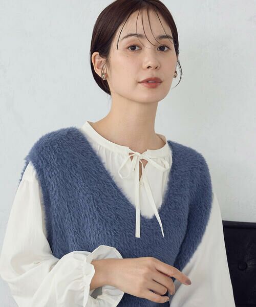 COMME CA ISM / コムサイズム ベスト | 【ウォッシャブル】シャギー ニットベスト | 詳細28