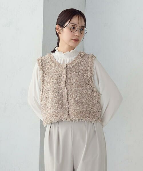 COMME CA ISM / コムサイズム ベスト | ２ＷＡＹ　ツイード　ベスト | 詳細30