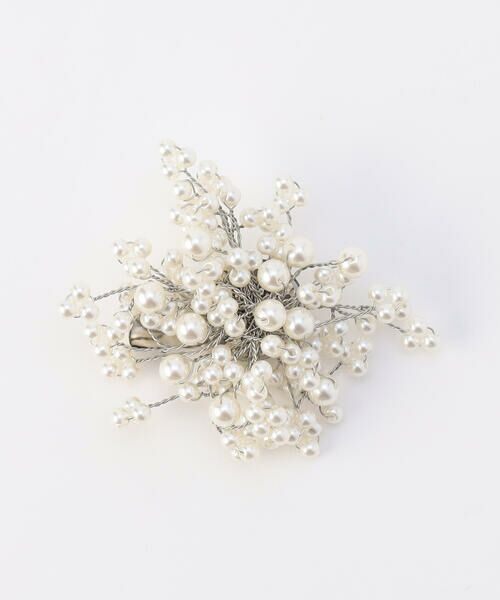COMME CA ISM / コムサイズム ブローチ・コサージュ | プラスチックパール　フラワーブローチ | 詳細3