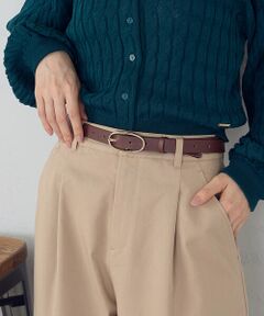 COMME CA ISM / コムサイズム ベルト・サスペンダー | 本革　オーバルバックル　ベルト