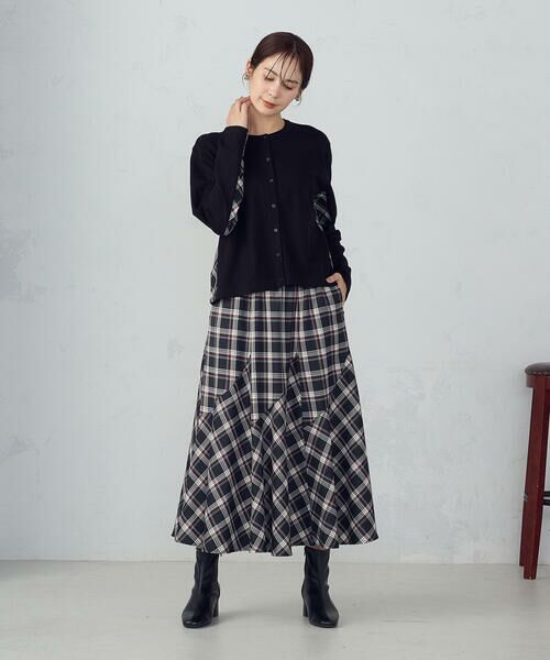 COMME CA ISM / コムサイズム ロング・マキシ丈スカート | 【セットアップ対応】タータンチェックスカート | 詳細1