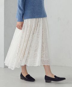 COMME CA ISM / コムサイズム ロング・マキシ丈スカート | ラッセルレース　サーキュラースカート