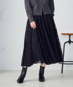 COMME CA ISM / コムサイズム ロング・マキシ丈スカート | ラッセルレース　サーキュラースカート