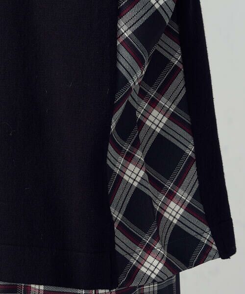 COMME CA ISM / コムサイズム カーディガン・ボレロ | 【セットアップ対応】ニットとタータンチェックのコンビネーションカーディガン | 詳細5