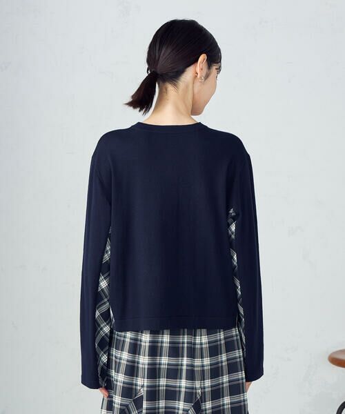 COMME CA ISM / コムサイズム カーディガン・ボレロ | 【セットアップ対応】ニットとタータンチェックのコンビネーションカーディガン | 詳細13