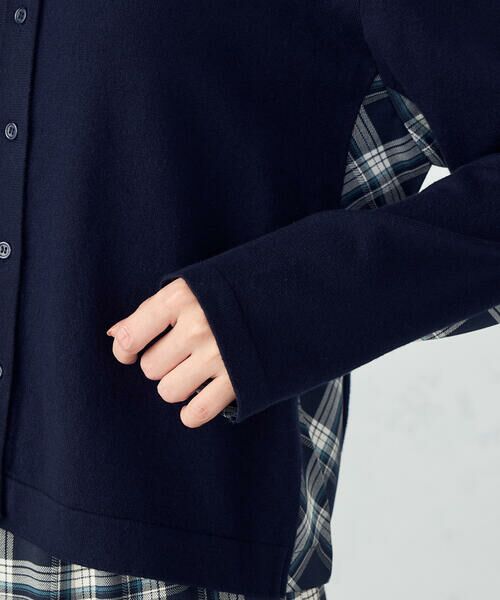 COMME CA ISM / コムサイズム カーディガン・ボレロ | 【セットアップ対応】ニットとタータンチェックのコンビネーションカーディガン | 詳細15