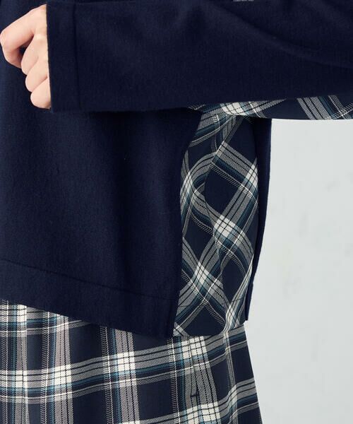 COMME CA ISM / コムサイズム カーディガン・ボレロ | 【セットアップ対応】ニットとタータンチェックのコンビネーションカーディガン | 詳細16