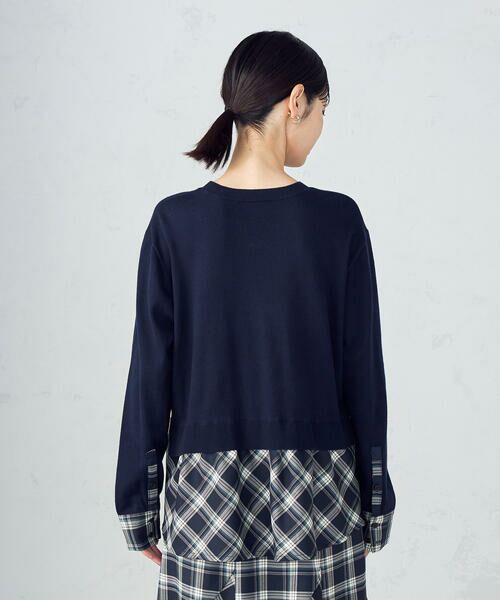 COMME CA ISM / コムサイズム ニット・セーター | 【セットアップ対応】ニットとタータンチェックのコンビネーションプルオーバー | 詳細14