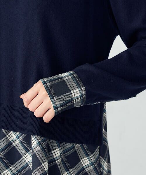 COMME CA ISM / コムサイズム ニット・セーター | 【セットアップ対応】ニットとタータンチェックのコンビネーションプルオーバー | 詳細16