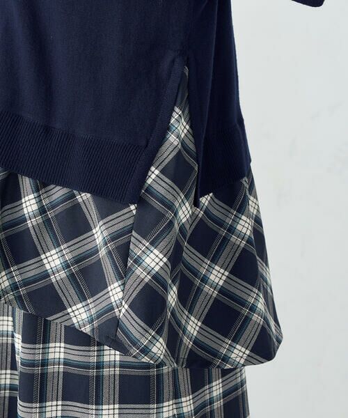 COMME CA ISM / コムサイズム ニット・セーター | 【セットアップ対応】ニットとタータンチェックのコンビネーションプルオーバー | 詳細17
