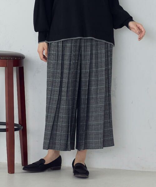 COMME CA ISM / コムサイズム その他パンツ | グレンチェック シャーリングパンツ | 詳細9