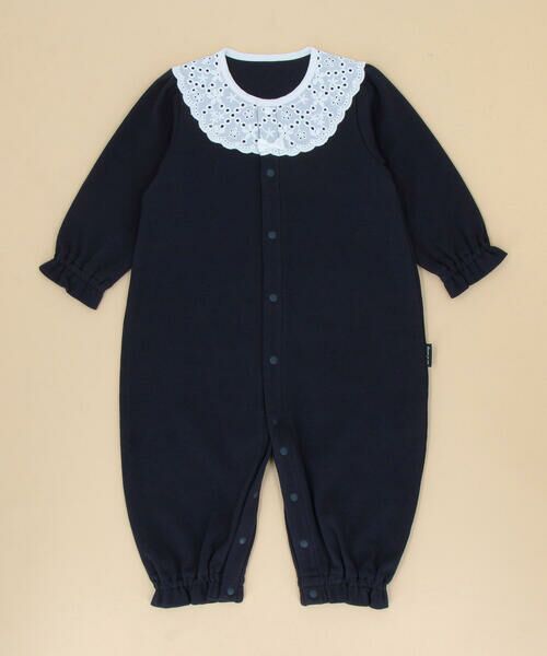 COMME CA ISM / コムサイズム ベビー・キッズグッズ | レース付き ツーウェイオール（ネイビー）