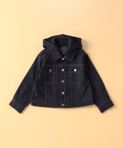 COMME CA ISM / コムサイズム ベビー・キッズグッズ | デニムライクストレッチ フード付き ブルゾン(ベビーサイズ)