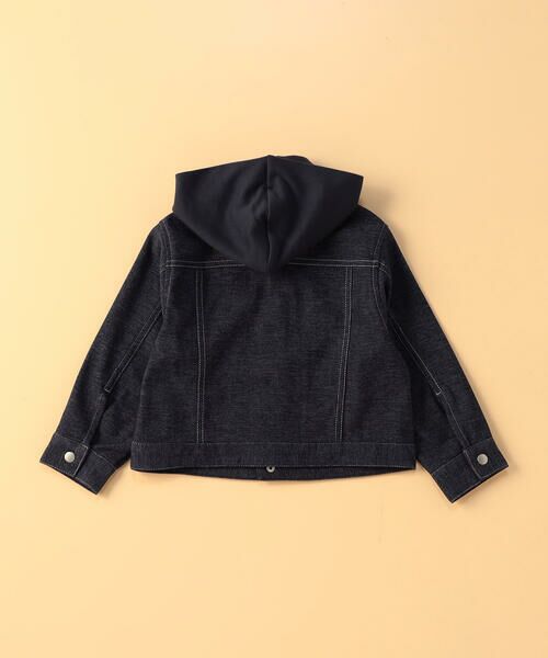 COMME CA ISM / コムサイズム ベビー・キッズグッズ | デニムライクストレッチ フード付き ブルゾン(ベビーサイズ) | 詳細1