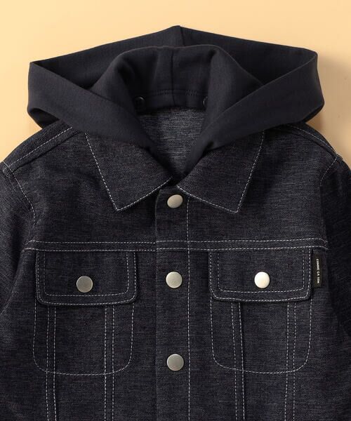 COMME CA ISM / コムサイズム ベビー・キッズグッズ | デニムライクストレッチ フード付き ブルゾン(ベビーサイズ) | 詳細3
