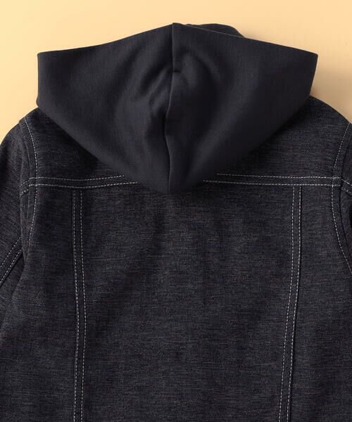 COMME CA ISM / コムサイズム ベビー・キッズグッズ | デニムライクストレッチ フード付き ブルゾン(ベビーサイズ) | 詳細4