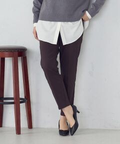 COMME CA ISM / コムサイズム その他パンツ | 【美しいベーシックパンツ】裏起毛 カルゼ テーパードパンツ