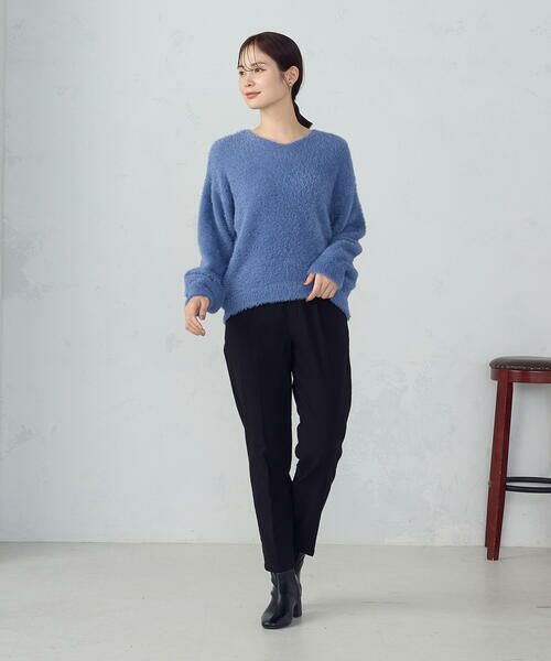 COMME CA ISM / コムサイズム その他パンツ | 【美しいベーシックパンツ】裏起毛 カルゼ テーパードパンツ | 詳細1