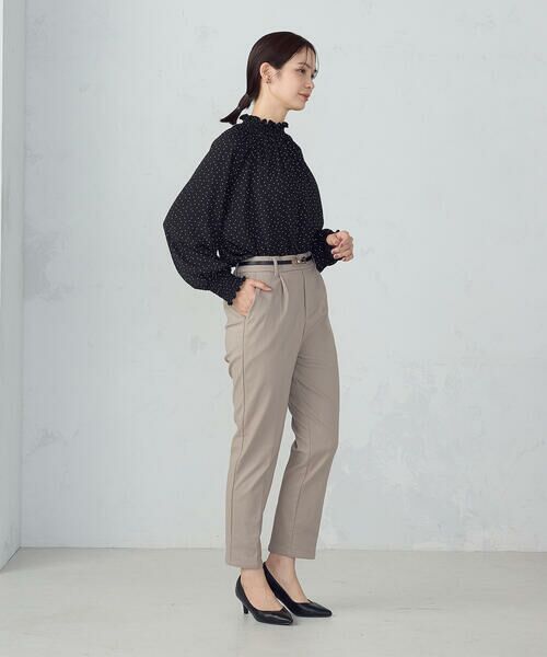 COMME CA ISM / コムサイズム その他パンツ | 【美しいベーシックパンツ】裏起毛 カルゼ テーパードパンツ | 詳細6