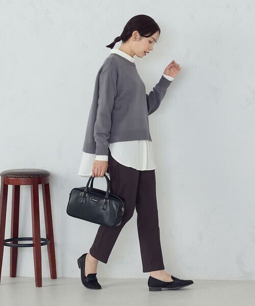 COMME CA ISM / コムサイズム その他パンツ | 【美しいベーシックパンツ】裏起毛 カルゼ テーパードパンツ | 詳細10