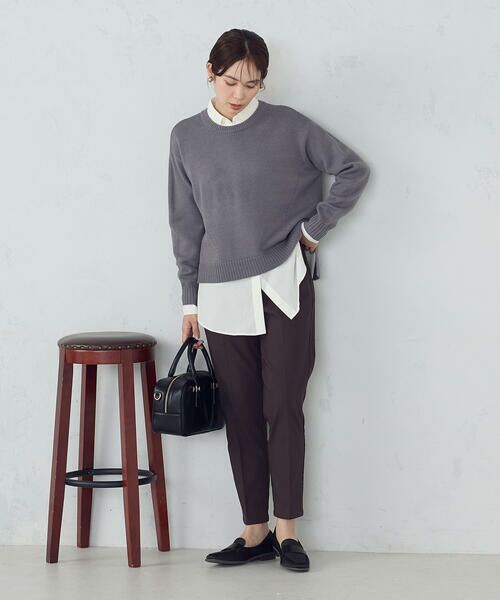 COMME CA ISM / コムサイズム その他パンツ | 【美しいベーシックパンツ】裏起毛 カルゼ テーパードパンツ | 詳細11