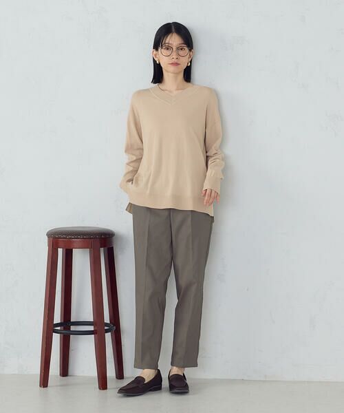 COMME CA ISM / コムサイズム その他パンツ | 【美しいベーシックパンツ】裏起毛 カルゼ テーパードパンツ | 詳細15