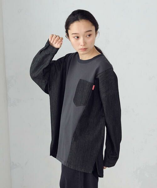 COMME CA ISM / コムサイズム スウェット | 布帛切替トレーナー | 詳細4