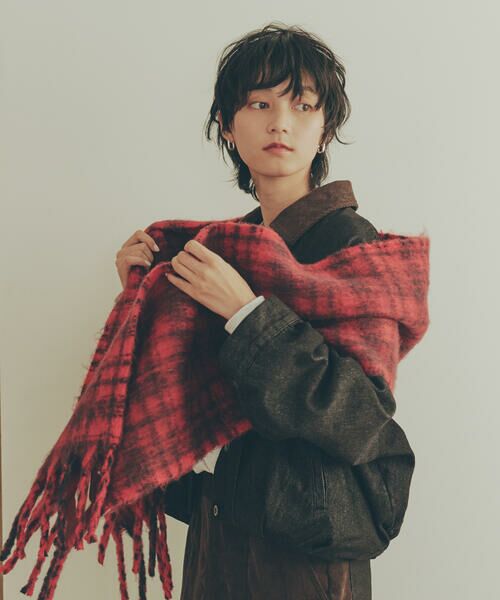 COMME CA ISM / コムサイズム マフラー・ショール・スヌード・ストール | シャギーチェックマフラー | 詳細7