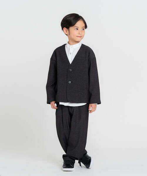 COMME CA ISM/コムサイズム 【オンライン限定】ノーカラーセットアップスーツ ブラック 130cm COMME CA ISM/コムサイズム 【オンライン限定】ノーカラーセットアップスーツ ブラック 130cm