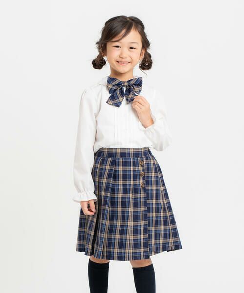 COMME CA ISM / コムサイズム シャツ・ブラウス | 丸襟ピンタック長袖 ブラウス(110-130cm) | 詳細2