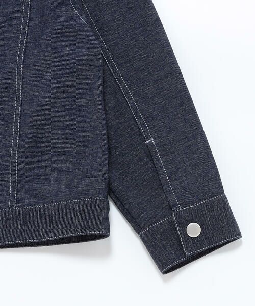 COMME CA ISM / コムサイズム ブルゾン | デニムライクストレッチ フード付き ブルゾン | 詳細12