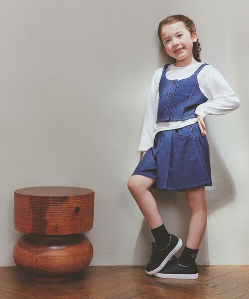 COMME CA ISM / コムサイズム デニムスカート | デニムライクストレッチ キュロットスカート | 詳細2