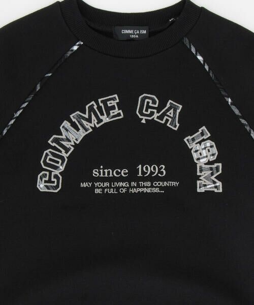 COMME CA ISM / コムサイズム スウェット | チェック ロゴトレーナー | 詳細1