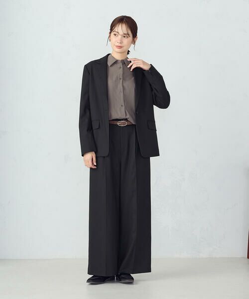 COMME CA ISM / コムサイズム チノ・ワークパンツ | 【セットアップ対応】ポリエステルレーヨン ワイドパンツ | 詳細3