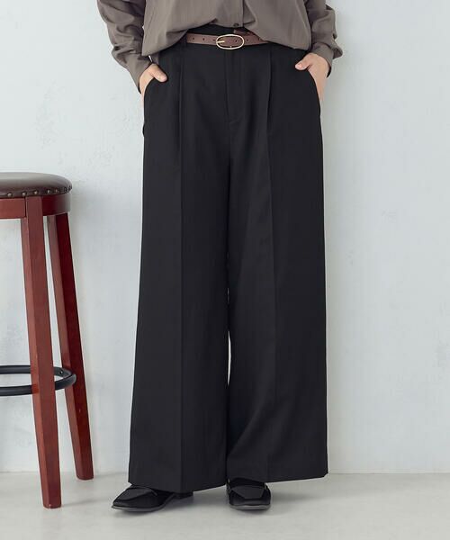 COMME CA ISM / コムサイズム チノ・ワークパンツ | 【セットアップ対応】ポリエステルレーヨン ワイドパンツ | 詳細5