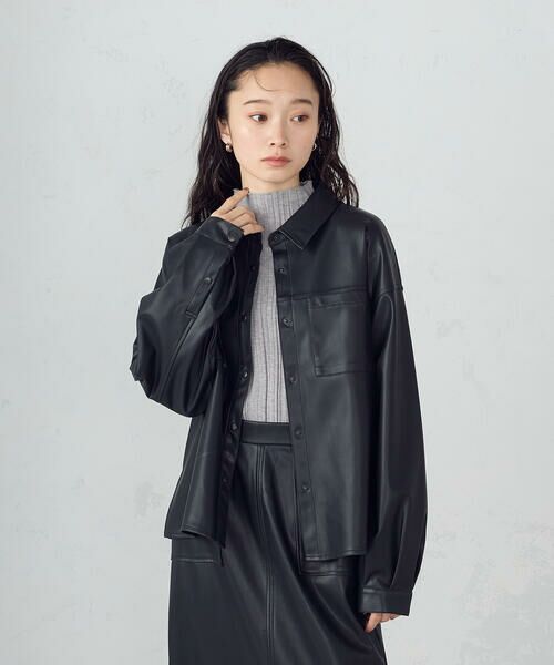COMME CA ISM / コムサイズム シャツ・ブラウス | 合成皮革 シャツ / セットアップ対応 | 詳細4
