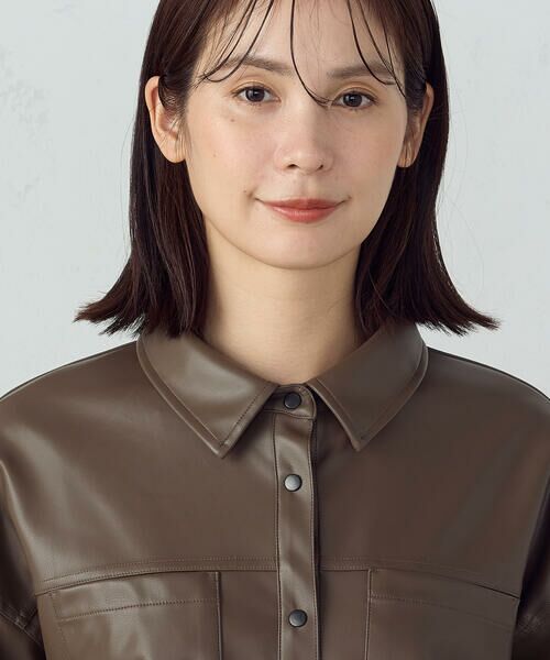 COMME CA ISM / コムサイズム シャツ・ブラウス | 合成皮革 シャツ / セットアップ対応 | 詳細14